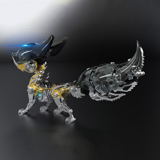 diy 3d metal linglong fox model building kits for adults