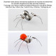 diy handmade electronic 4 spiders kits toys glow light decor - transparent + orange + red + blue