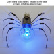 diy handmade electronic 4 spiders kits toys glow light decor - transparent + orange + red + blue