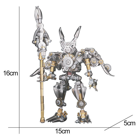 diy metal mechanical mech soldier 3d model assembly kit puzzle gift