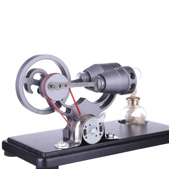 diy γ-shape assembly  retro stirling engine kit generator sterling model with led light science educational toy