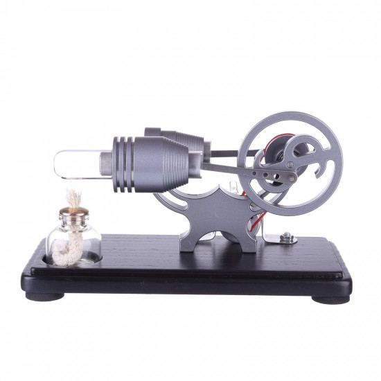 diy γ-shape assembly  retro stirling engine kit generator sterling model with led light science educational toy