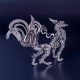 diy stainless steel 3d large nine-tailed fox model kit assembly crafts