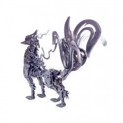 diy stainless steel 3d large nine-tailed fox model kit assembly crafts