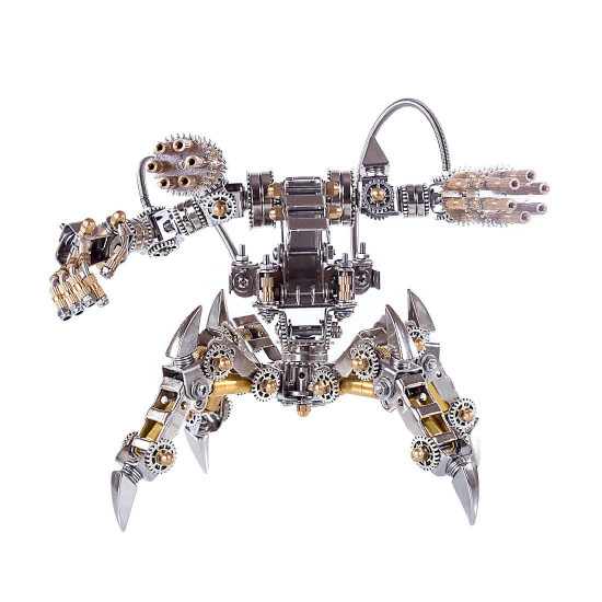 diy stainless steel 3d magnetic chaser mecha model kit without speaker for home decor