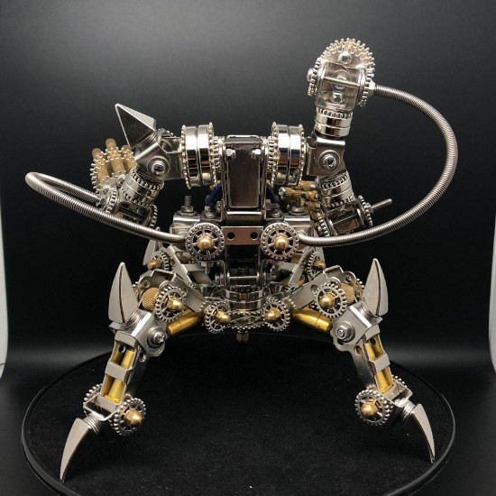 diy stainless steel 3d magnetic chaser mecha model kit without speaker for home decor