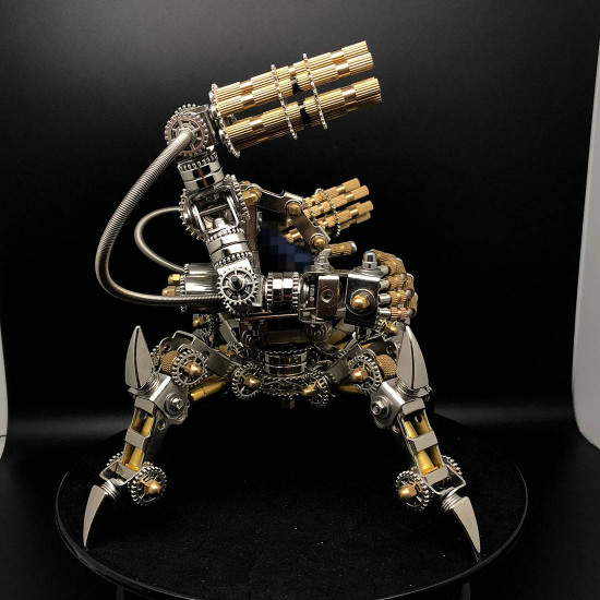 diy stainless steel 3d magnetic chaser mecha model kit without speaker for home decor