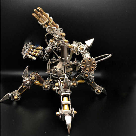 diy stainless steel 3d magnetic chaser mecha model kit without speaker for home decor