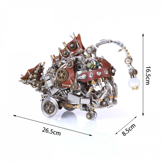 diy steampunk style metal anglerfish model kits 1000pcs+