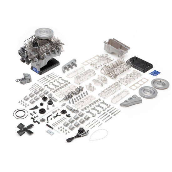 diy v8 engine model assembly visual motor model car ford mustang mini simulation transparent Kit