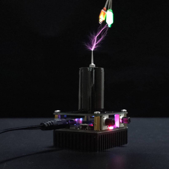 dual-mode bluetooth mini musical tesla coil artificial lightning scientific experiment toy