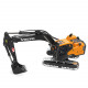 e111-003 1/14 2.4g remote control hydraulic excavator engineering construction vehicle model toy - rtr version yellow