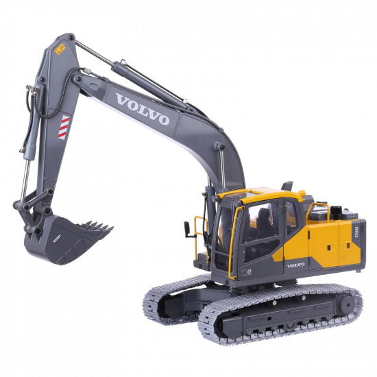 e111-003 1/14 2.4g remote control hydraulic excavator engineering construction vehicle model toy - rtr version yellow