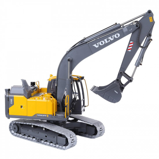 e111-003 1/14 2.4g remote control hydraulic excavator engineering construction vehicle model toy - rtr version yellow