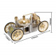 enjomor antique live steam-powered car model golden christmas