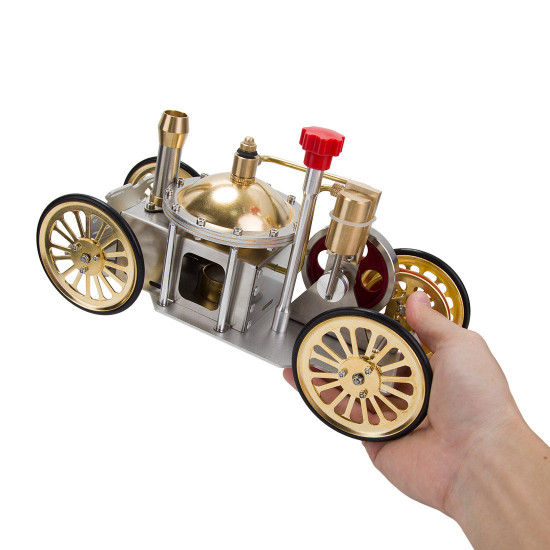 enjomor antique live steam-powered car model golden christmas