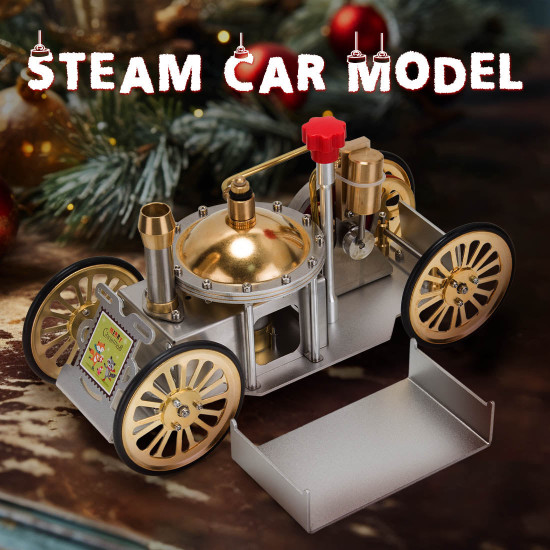 enjomor antique live steam-powered car model golden christmas