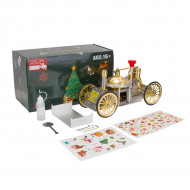 enjomor antique live steam-powered car model golden christmas