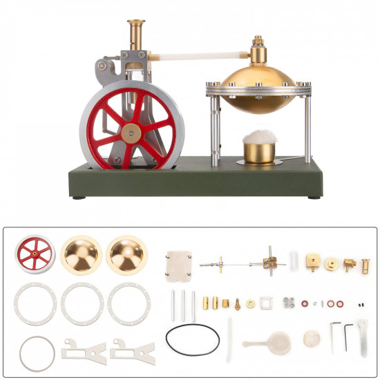 enjomor assembly vertical hero's steam engine model with boiler diy kit