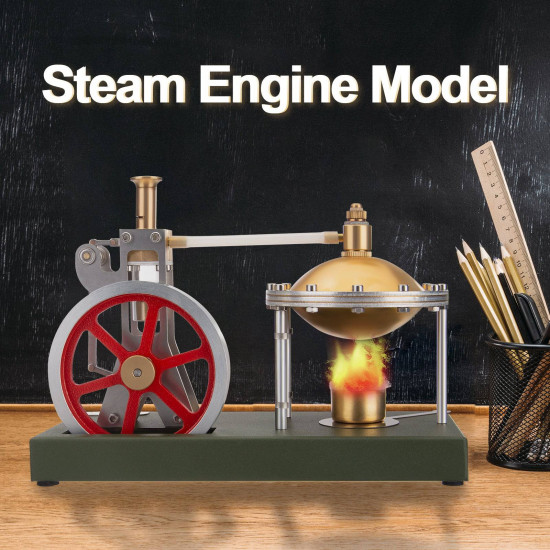 enjomor assembly vertical hero's steam engine model with boiler diy kit