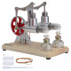 enjomor balance two cylinder stirling engine with led light bulb