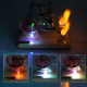 enjomor balance two cylinder stirling engine with led light bulb