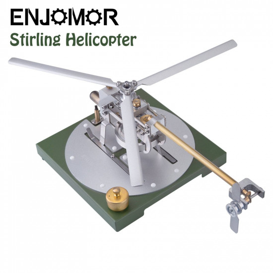 enjomor gamma hot air stirling engine helicopter with base diy model kit stem