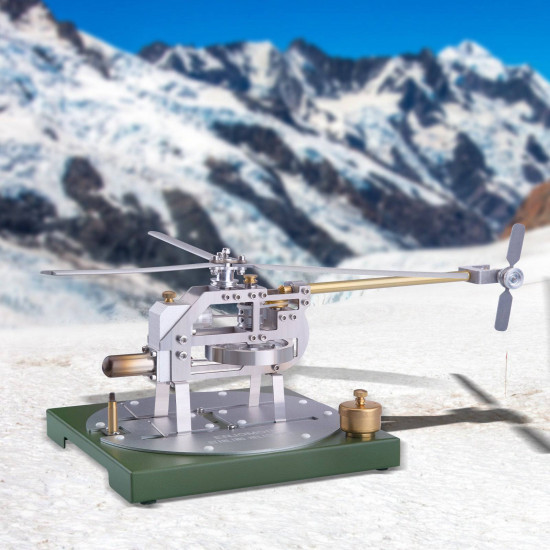 enjomor gamma hot air stirling engine helicopter with base diy model kit stem