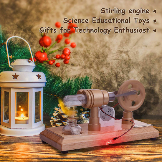 enjomor gamma led hot air stirling engine model