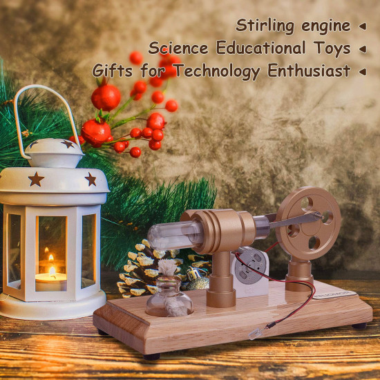 enjomor gamma led hot air stirling engine model