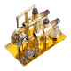 enjomor golden balance stirling engine generator with led bulb non-stop run