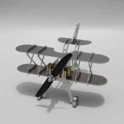 enjomor metal stirling engine biplane model building set