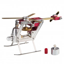 enjomor γ-shape metal hot-air stirling engine powered engine mini helicopter model building kit