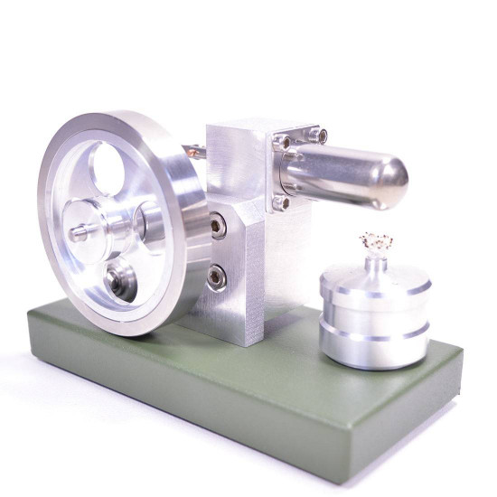 enjomor α-type single cylinder hot-air stirling engine external combustion engine model science toy