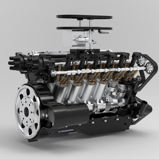 enjomor v12 gs-v12 72cc large scale v12 dohc four-stroke gasoline engine model water-cooled electric start