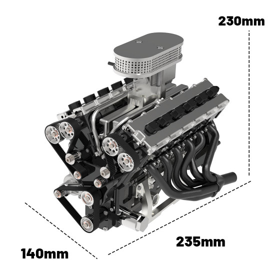 enjomor v12 gs-v12 72cc large scale v12 dohc four-stroke gasoline engine model water-cooled electric start