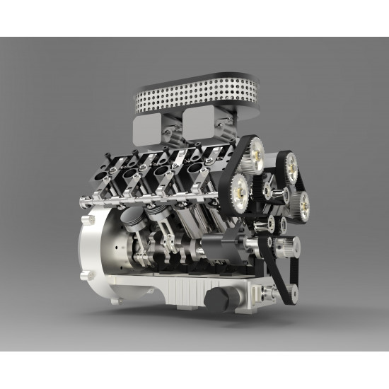 enjomor v8 gs-v8 78cc dohc gasoline water-cooled v8 engine that works with starter kit full set pre-order