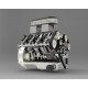 enjomor v8 gs-v8 78cc dohc gasoline water-cooled v8 engine that works with starter kit full set pre-order