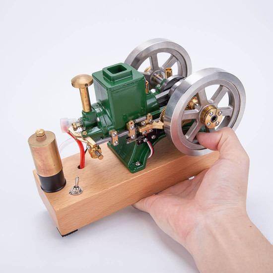 enjomor vintage green gas hit and miss engine mini 4-stroke stationary engine horizontal ic engine model