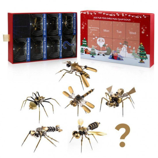 exquisite mechanical insect assembly model week series christmas gift set