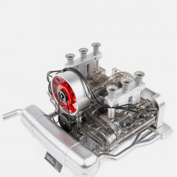 flat-six boxer car engine model kit that runs plastic 1/4