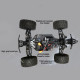 fs racing 1/8 6s  4wd 2.4g high speed brushless remote control car with body esc motor