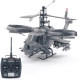 fx066 2.4g 4ch apache armed helicopter model military rc helicopter model -rtf version