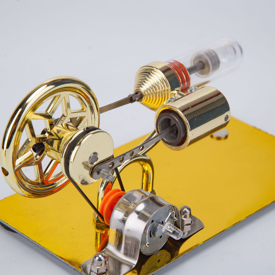 gamma free piston stirling engine with led lights physics demos