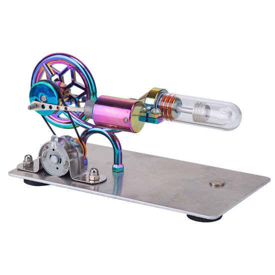 gamma free piston stirling engine with led lights physics demos