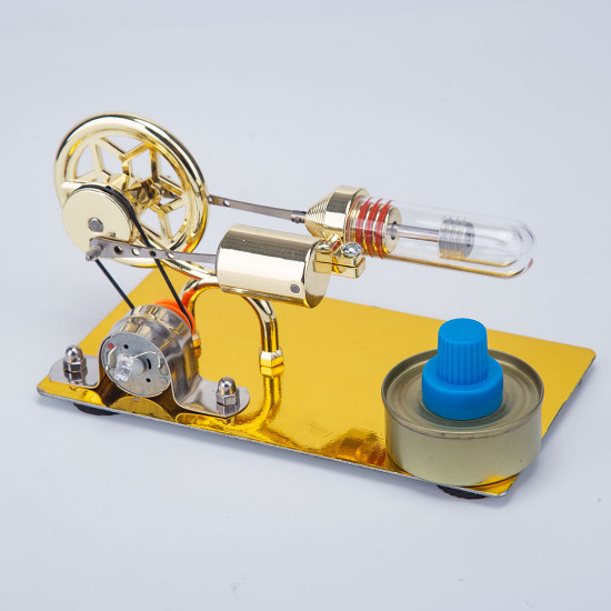 gamma free piston stirling engine with led lights physics demos