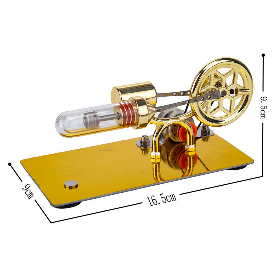 gamma free piston stirling engine with led lights physics demos