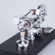 enjomor gamma type hot air stirling engines with light and voltmeter