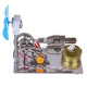 γ gammatype stirling engine generator model with led light bar & fan  science experiment educational toy