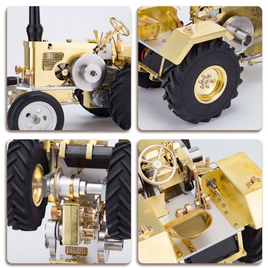 gas-powered agricultural farm tractor model with 1.6cc mini horizontal air-cooled ice engine